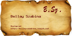 Bellay Szabina névjegykártya