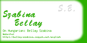 szabina bellay business card